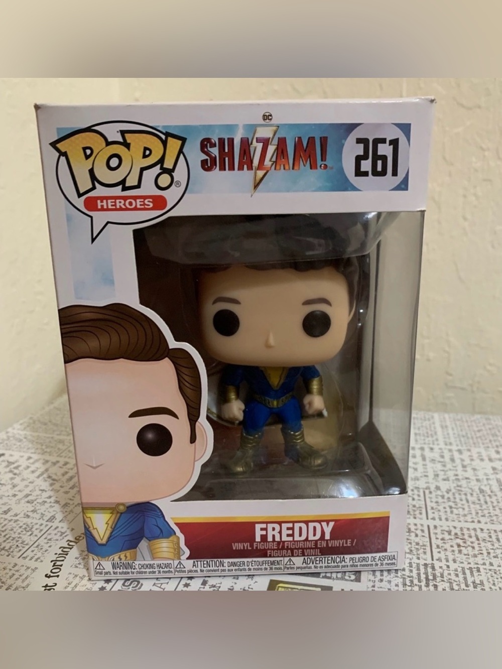 AS IS, FINAL PRICE Funko POP! Freddy from Shazam (DC) #261 - DAMAGED BOX